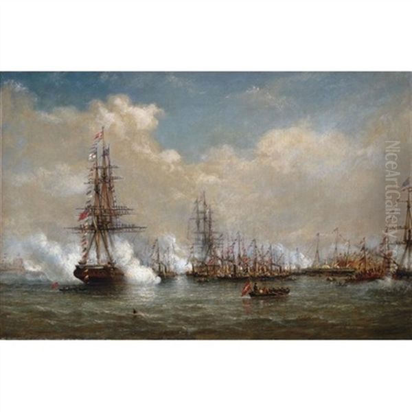 The Arrival Of The Princess Alexandra Off Gravesend - view 1