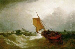 A Break In The Clouds, The Bay Of Ostende by William Adolphus Knell