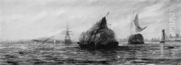 Hay Barges On The Medway - view 1
