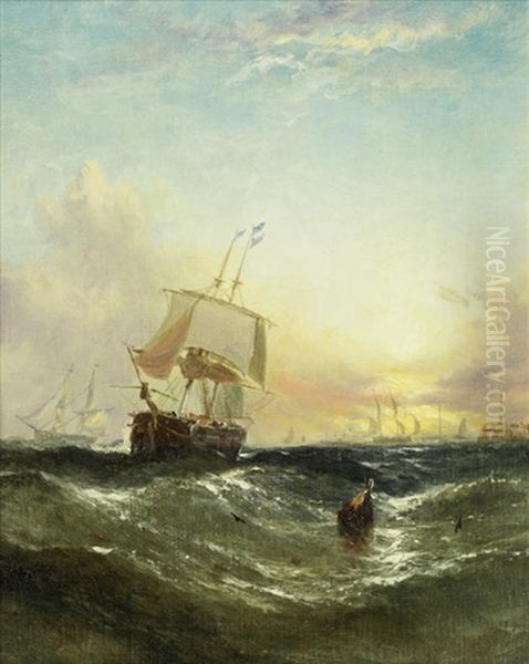 Evening Mouth Of The Thames'and Wreck Off The Caskets (2 Works) - view 1