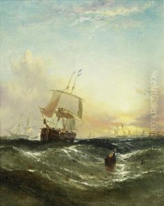Evening Mouth Of The Thames'and Wreck Off The Caskets  (2 Works)