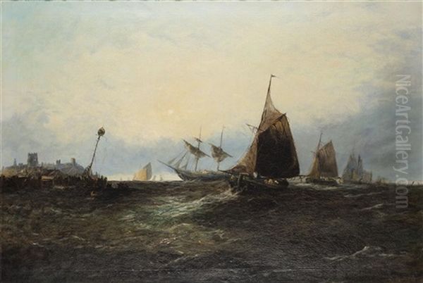 Shipping In A Heavy Swell Off Tynemouth - view 1