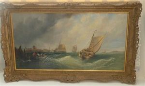 Fishing Boats In A Gale Off The Dutch Coast