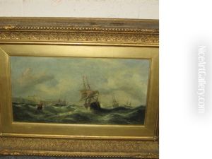 Shipping Off Coastal Cliffs In A Fresh Breeze, Probably The English Channel