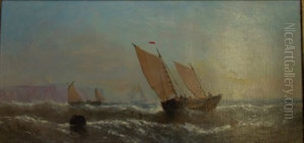 Fishing Vessels Off A Headland - view 1