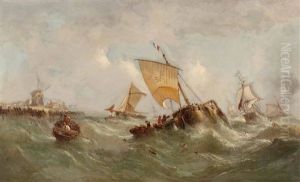 Kustenlandschaft Mit Segelbooten