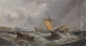 Lug Sail Fishing Boat Making For A Wreck Lug Sail Fishing Boat Making For A Wreck