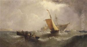 Salvaging The Wreck by William Callcott Knell