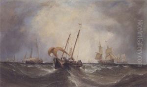 Hauling In The Catch by William Callcott Knell