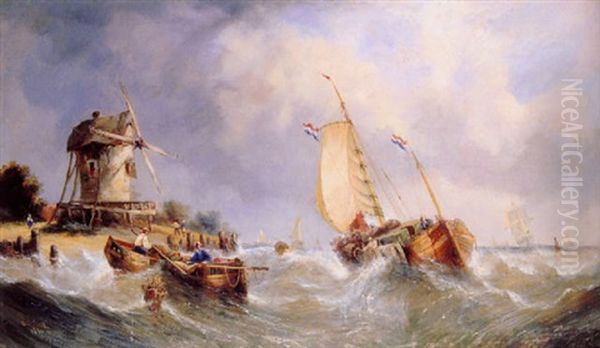 Dutch Shipping On The Scheldt - view 1