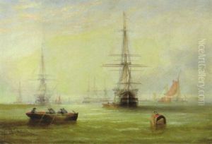 Segelschiffe Beim Ausbooten by William Callcott Knell