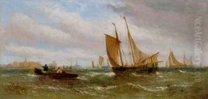 Fischerboote Vor Der Franzosischen Kuste by William Callcott Knell