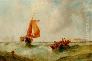 Fiskere Pa Havet by William Callcott Knell