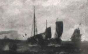 Shipping Off The Coast Of Dover by William Callcott Knell