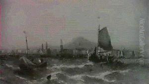 Aberdeen Harbour by William Callcott Knell