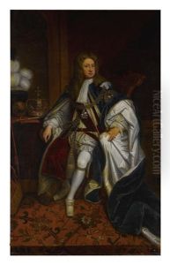 Portrait Of King George I (1660-1727), Full Length by Godfrey Kneller