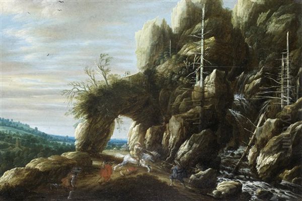 Bandits On A Country Path, An Open Landscape In The Distance - view 1