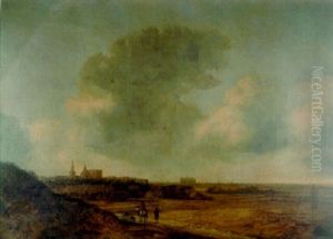 A Landscape With A Rider On A Path, View Of Alkmaar Beyond