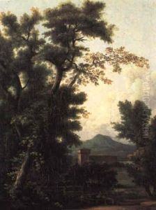 Paesaggio Agreste Con Un Fontanile, Lavandaia E Un Edificio Medioevale. . . Paesaggio Agreste Con Un Fontanile, Lavandaia E Un Edificio Medioevale. . .