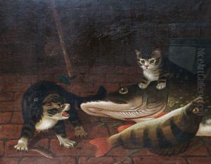 In The Pantry (two Cats With A Pike And Perch)