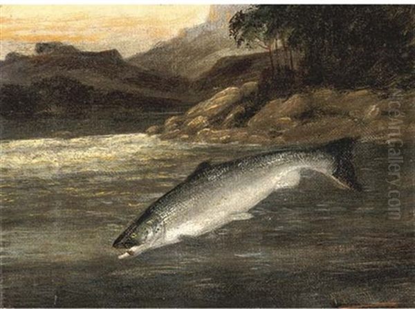 Salmon Rising (+ A Netted Perch; Pair) - view 1
