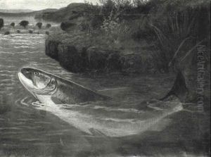 Hooked Salmon by A. Roland Knight