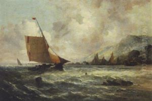 Fischereiflotte Vor Der Kuste by Charles Parsons Knight