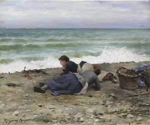 High Tide, Etretat by Daniel Ridgway Knight