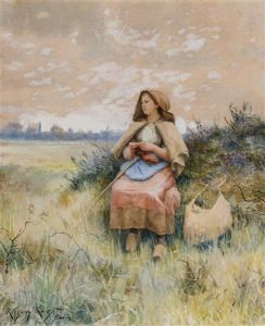 The Little Shepherdess by Daniel Ridgway Knight