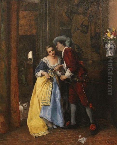 Cavalier Whispering To A Lady - view 1