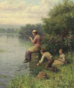 Golden Days Of Fishing by Daniel Ridgway Knight