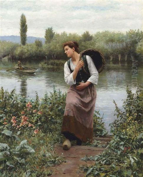 Woman With A Basket - view 1
