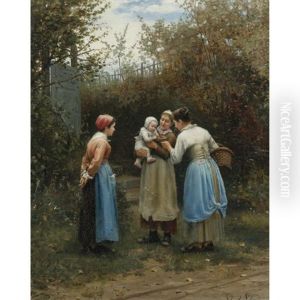 The First Born (morning Greeting) by Daniel Ridgway Knight