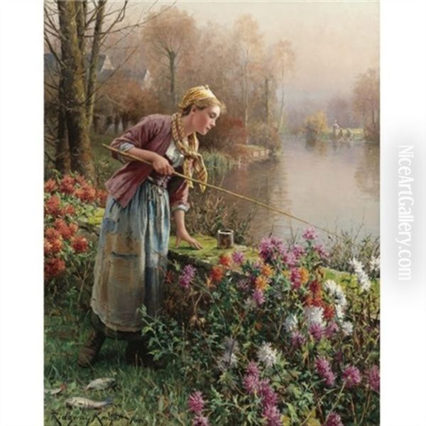 Brittany Girl Fishing - view 1