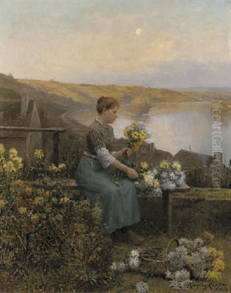 Making The Bouquet At Sunset - view 1