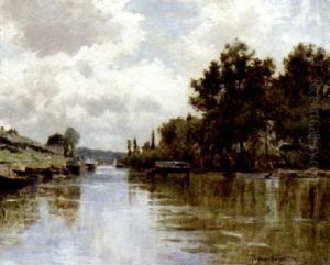 The Seine At Poissy The Seine At Poissy