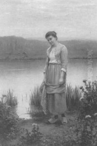 Brittany Peasant Girl by Daniel Ridgway Knight