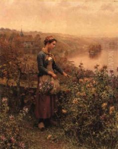 Picking Wild Flowers by Daniel Ridgway Knight