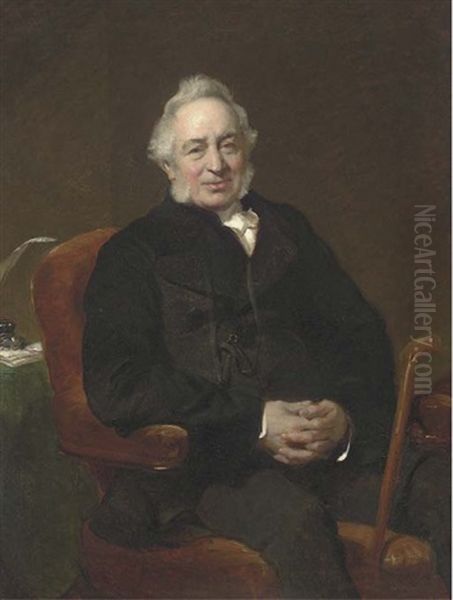 Portrait Of Ralph Price Esq. In A Black Suit - view 1