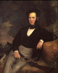 Portrait Of Mr Garratt, Three Quarter Length, Seated, A Shotgun Resting On His Lap, A View Of Bishop's Court Beyond Portrait Of Mr Garratt, Three Quarter Length, Seated, A Shotgun Resting On His Lap, A View Of Bishop's Court Beyond