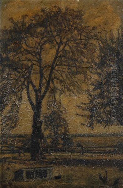 Wooded Landscape With Hens - view 1
