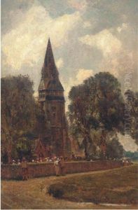 Figures Before A Church (near Highgate?) Figures Before A Church (near Highgate?)