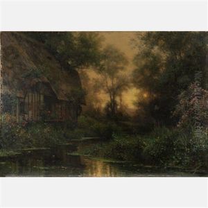 La Chaumiere De Diane, Beaumont-le-roger, Normandy by Louis Aston Knight
