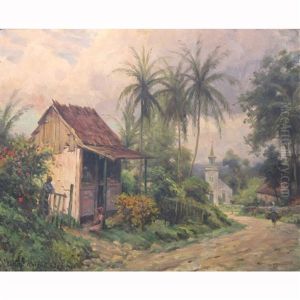 House In Jamaica by Louis Aston Knight