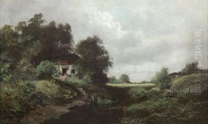 Farm In Spring by Louis Aston Knight
