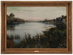 La Seine Pres De Paris by Louis Aston Knight