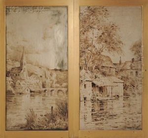 Two Landscapes by Louis Aston Knight