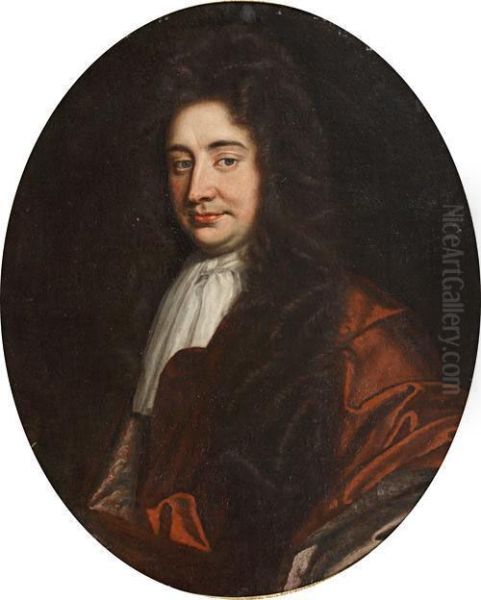 Portrait Of Henry Barwell, Half-length, In A Red Coat And White Chemise; And Portrait Of Sarah Reynolds, Half-length, In A Red Dress - view 1