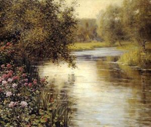Spring Blossoms Along A Meandering River by Louis Aston Knight