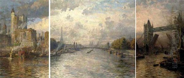 The Giant Cities: London, New York And Paris (triptych) - view 1